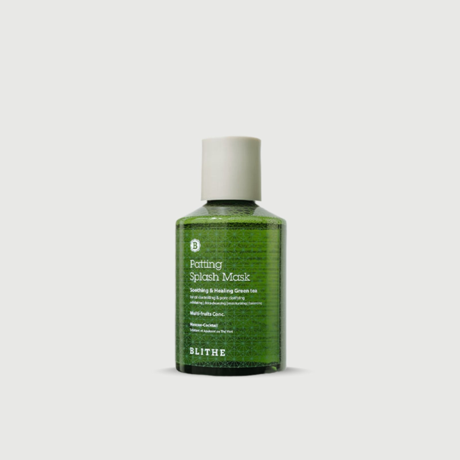 BLITHE Patting Splash Mask Soothing and Healing Green Tea for oil controlling and pore clarifying 洗臉面膜 150ml