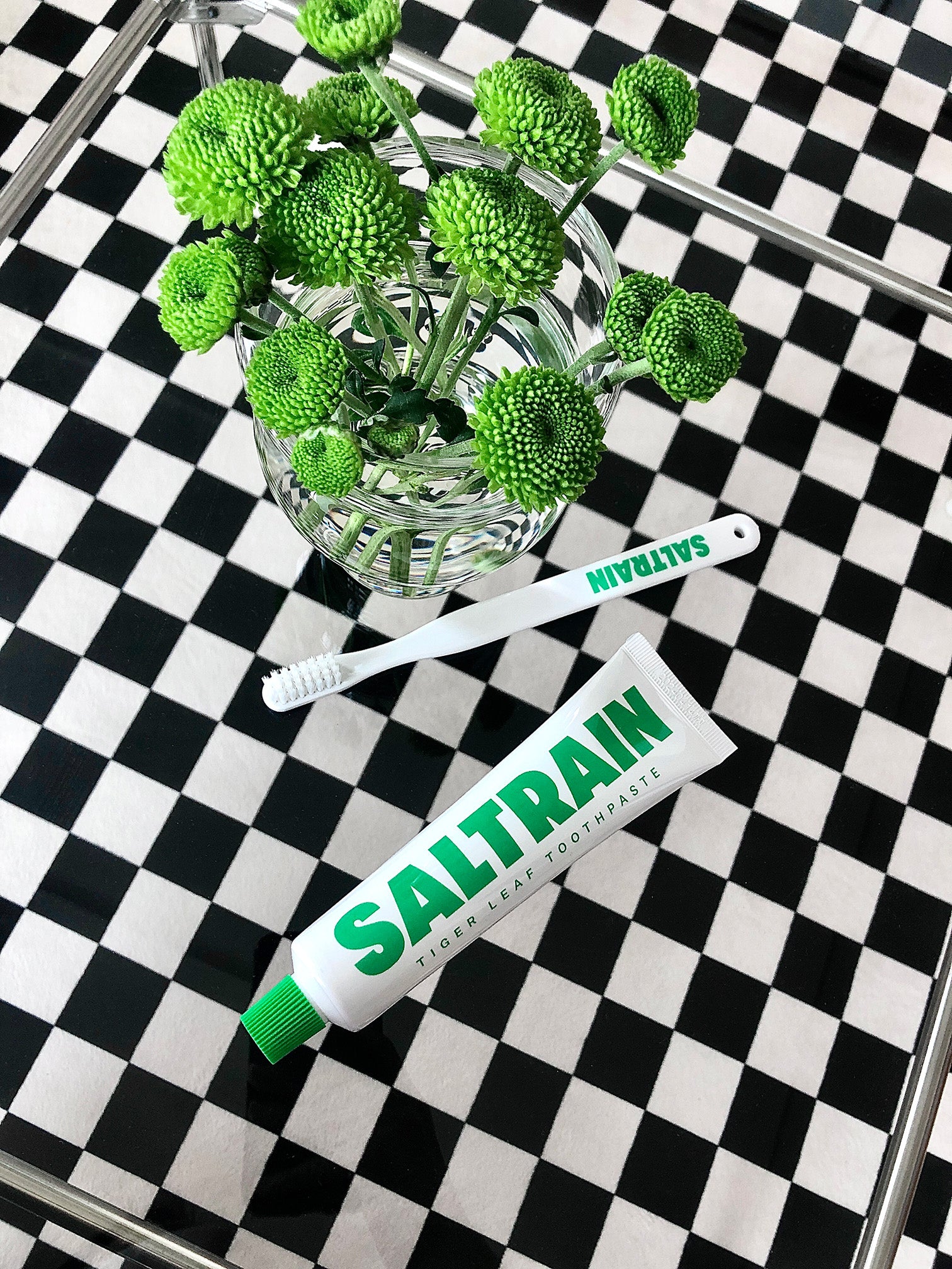 SALTRAIN Tiger Leaf Gray Salt Toothpaste 100g | Extreme Freshness mint flavor and contains CICA which prevents cavity even more effectively 